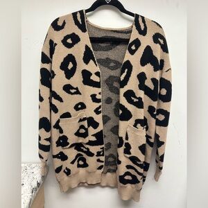 Leopard print cardigan